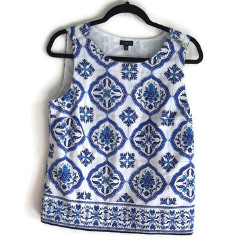 Talbots Tank Blouse 100% Cotton 10P